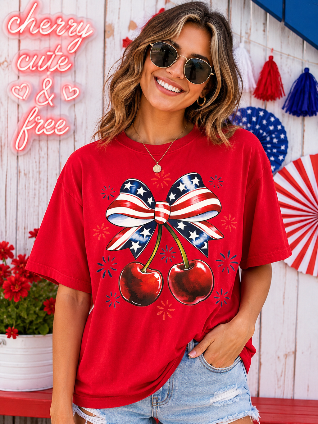 Cherry Cute & Free Tee