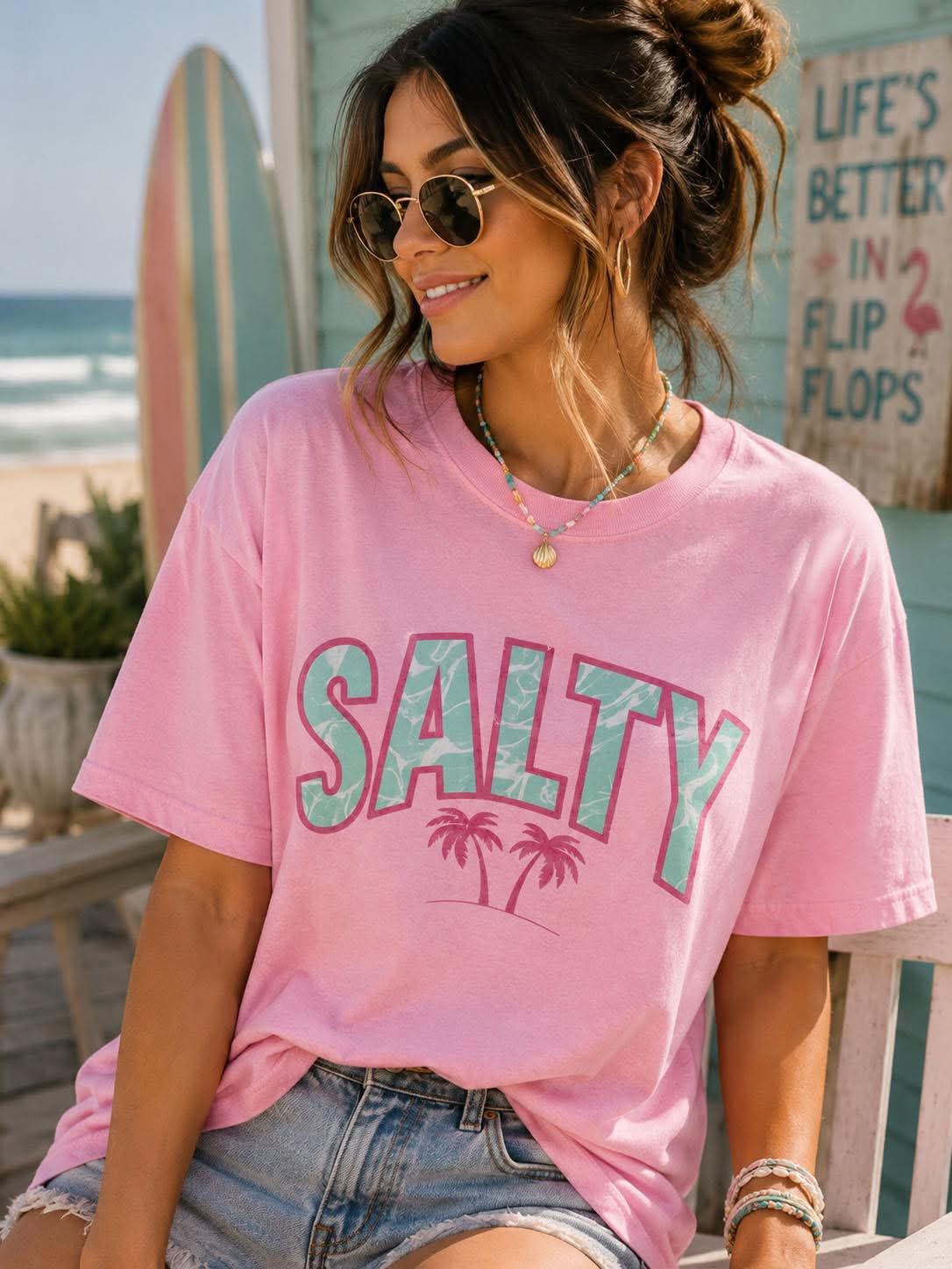 Salty Beach Club Tee