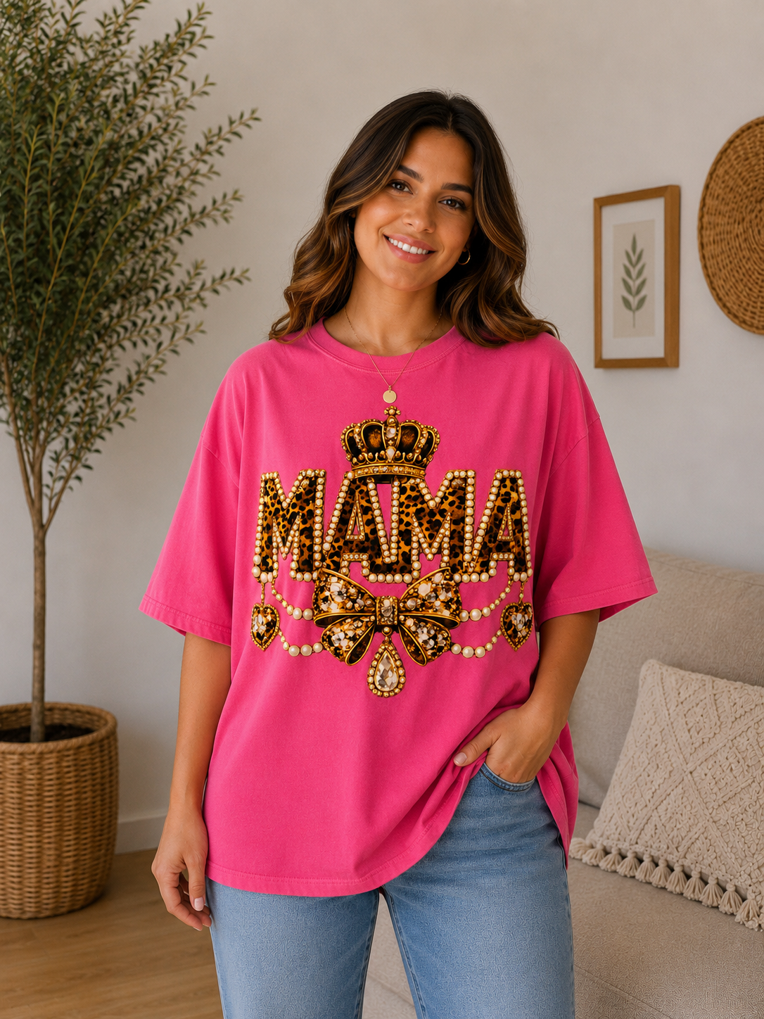 Royal Leopard Mama Tee
