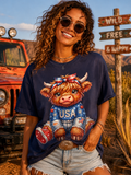 USA Highland Cow Cutie Tee