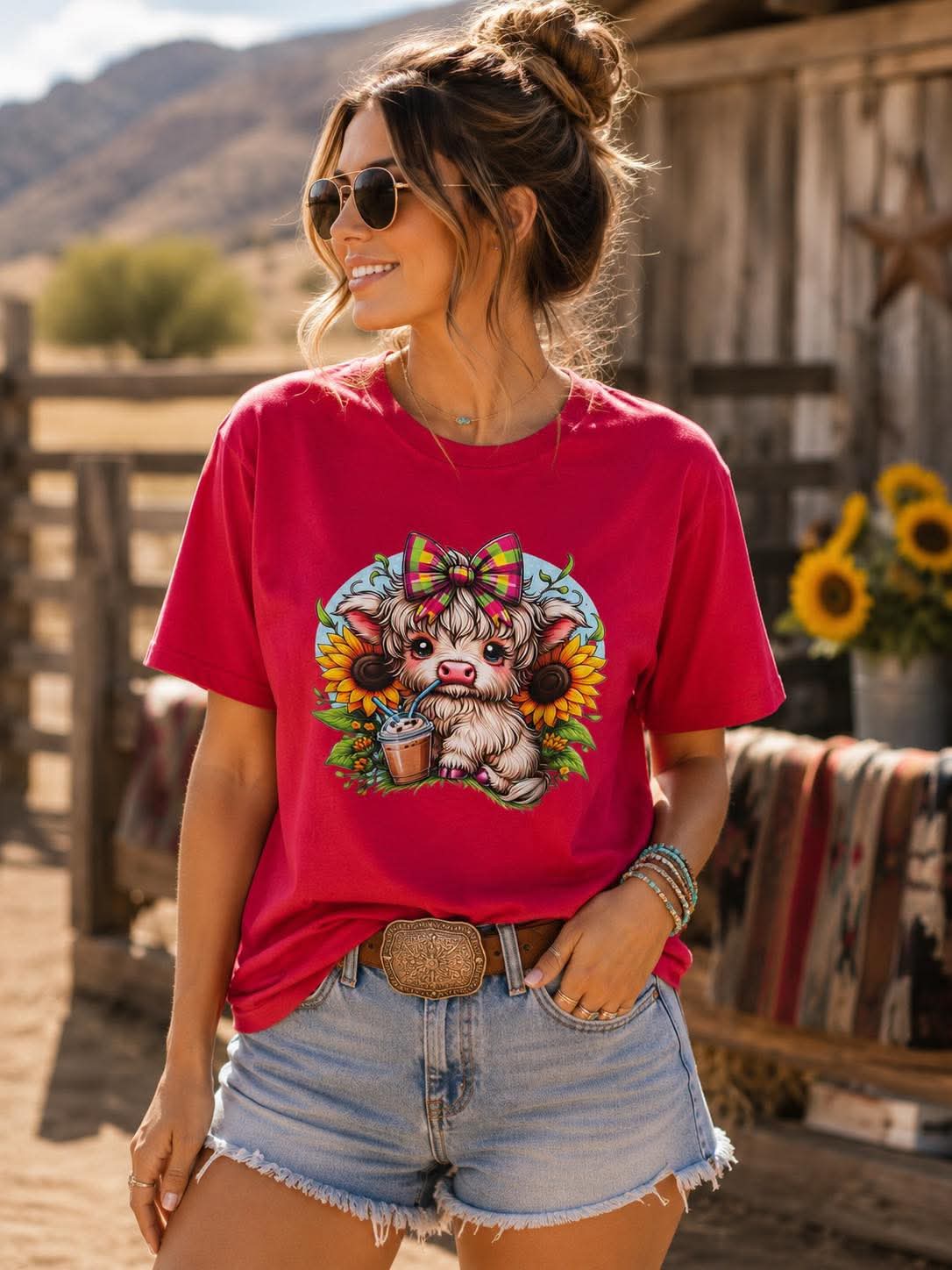 Western Highland Cow Tee