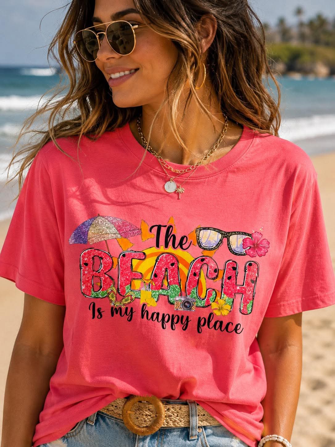 The Beach Is My Happy Place Tee