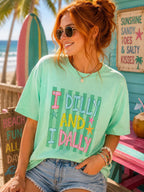 Mint “I Dilly and I Dally” Retro Tee