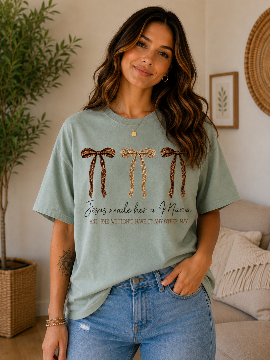 Jesus Made Her a Mama Tee