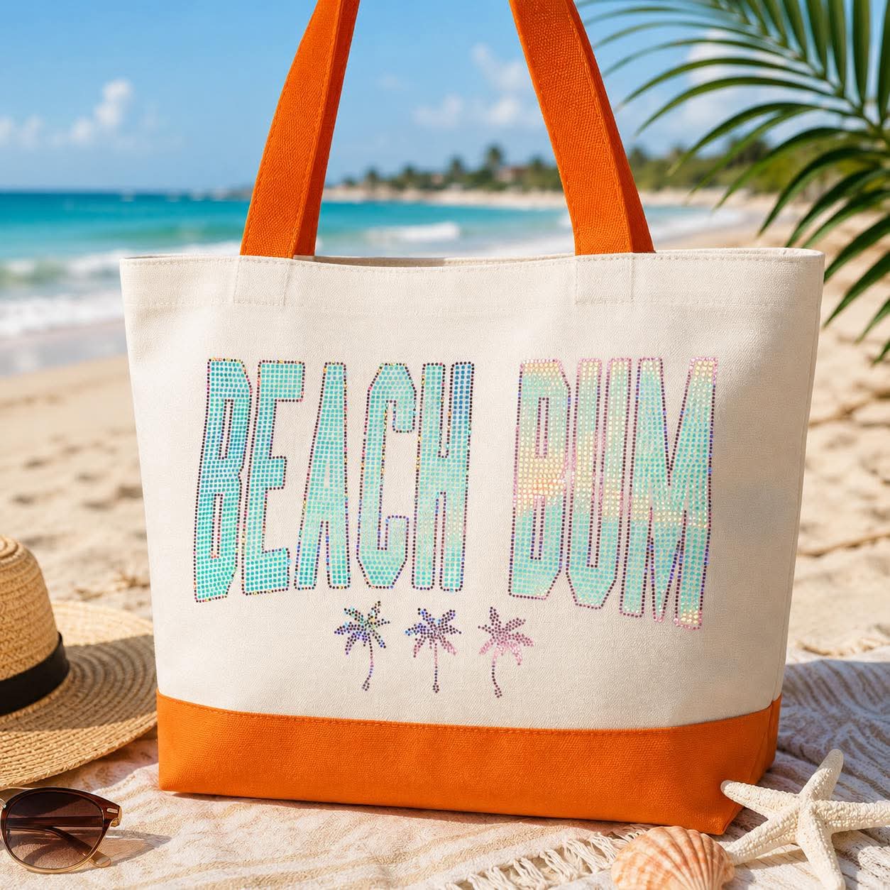 Beach Bum Holographic Tote
