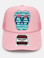 Seaside Sparkle Flip-Flop Trucker