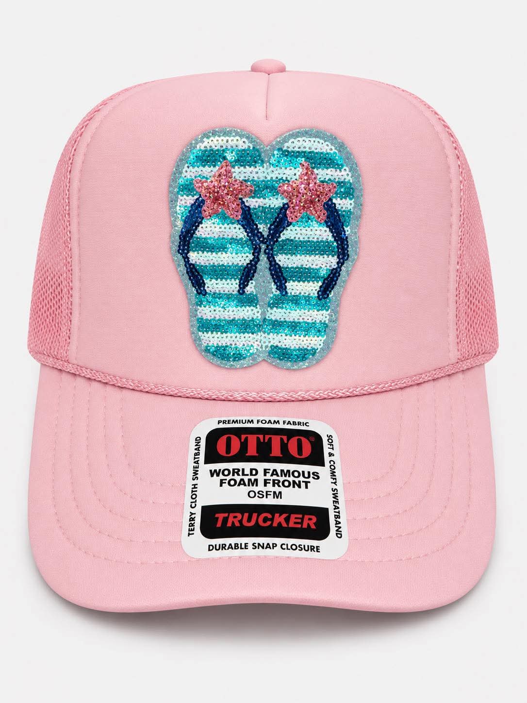 Seaside Sparkle Flip-Flop Trucker