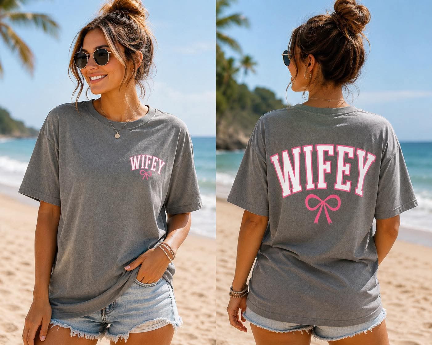 Wifey Varsity Bow Tee