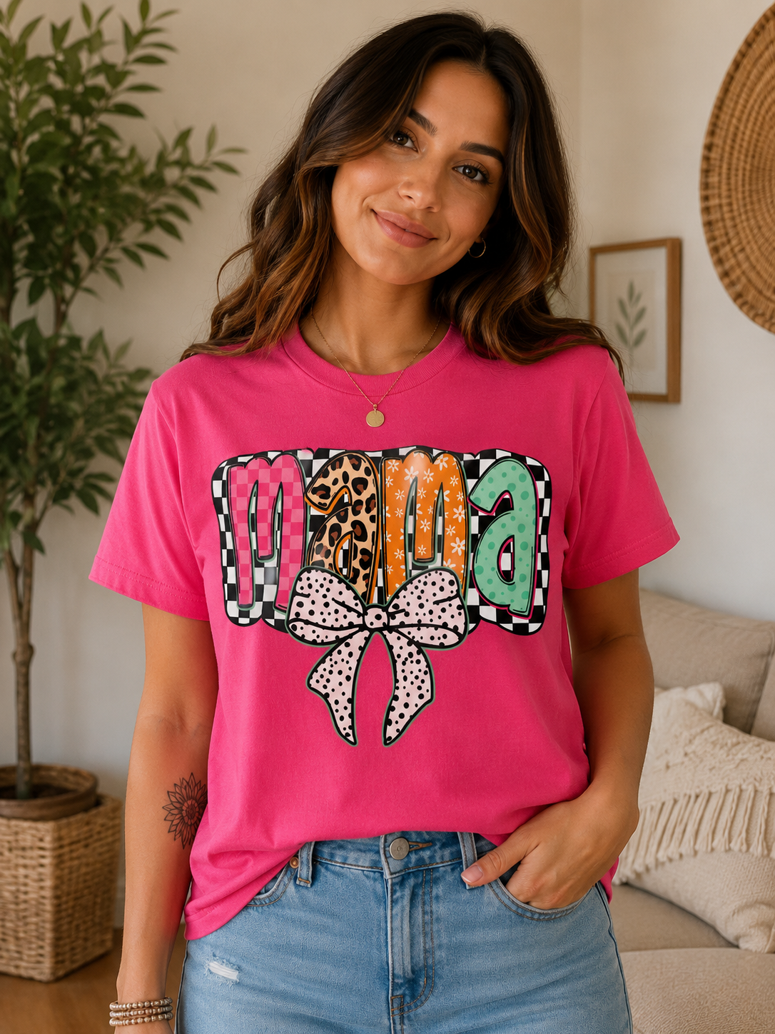 Bright & Bold Mama Bow Graphic Tee