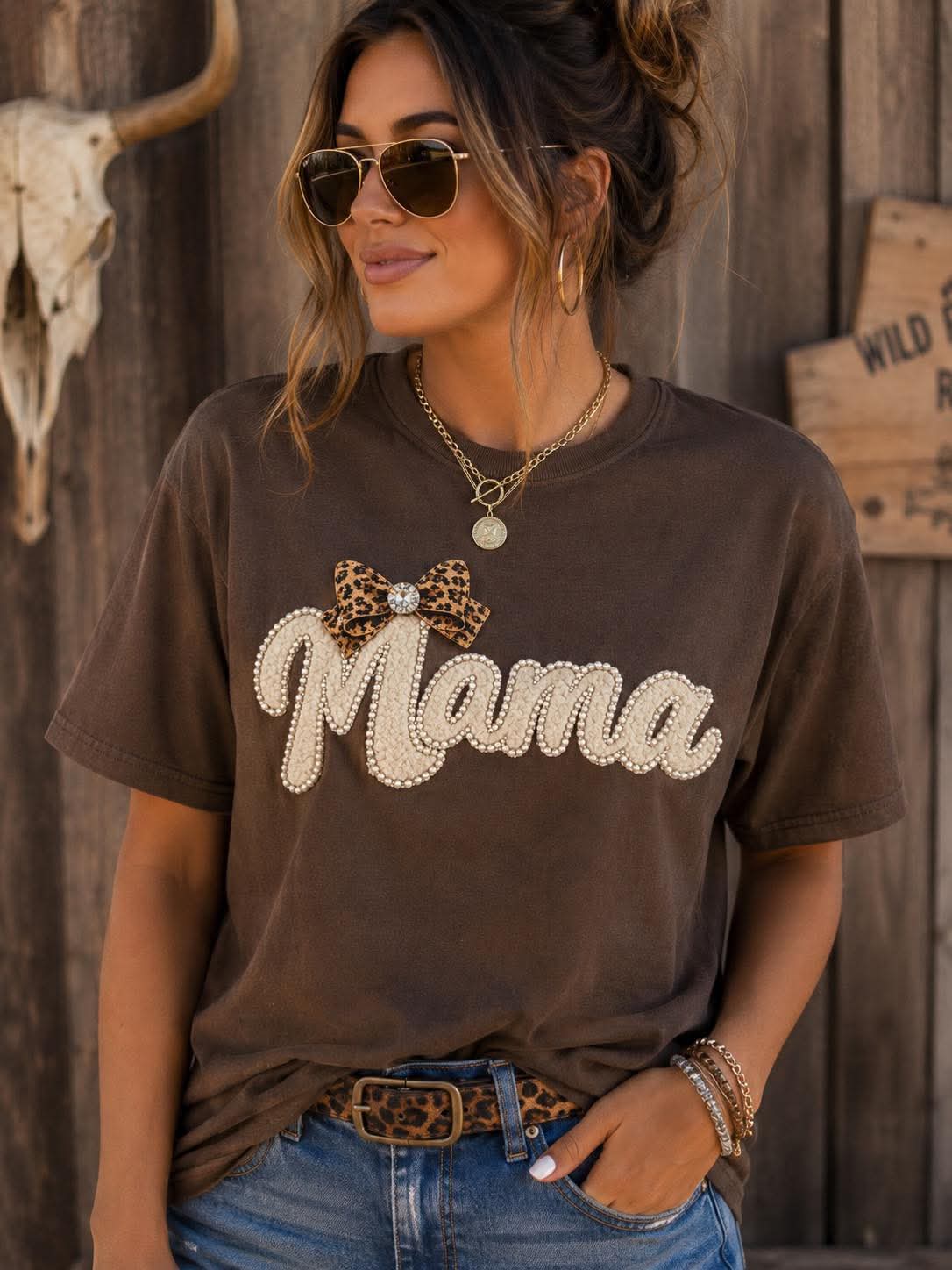 Luxe Leopard Mama Tee