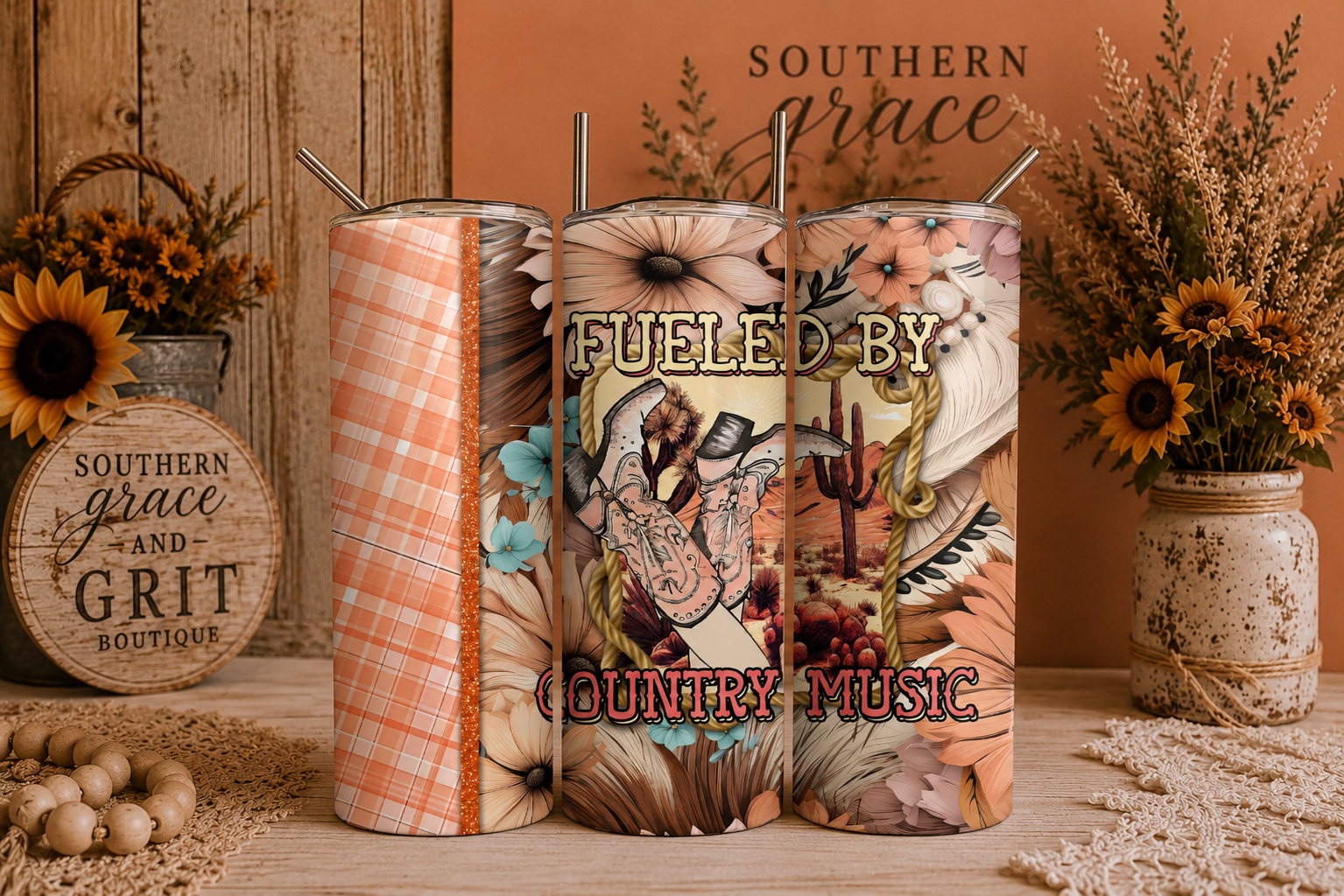 Fueled By Country Music 20oz Tumbler