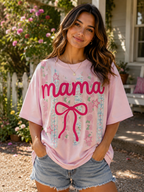 Coquette Mama Bow Graphic Tee