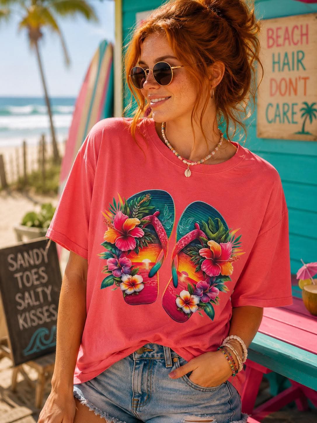 Tropical Flip Flop Paradise Tee