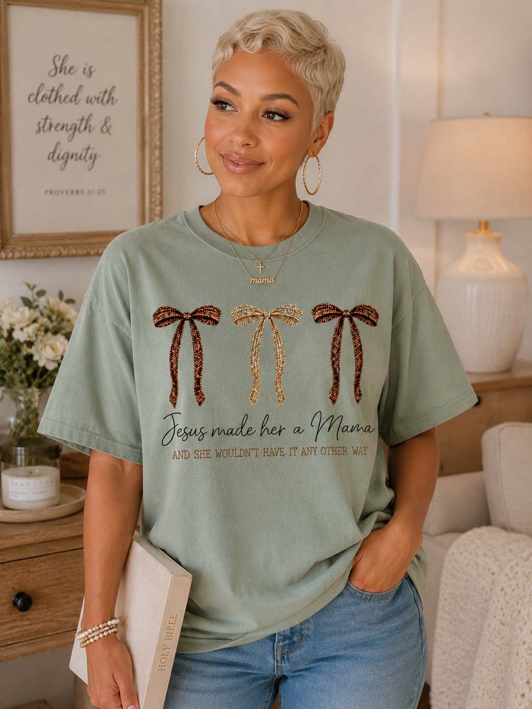 Jesus Made Her a Mama Tee
