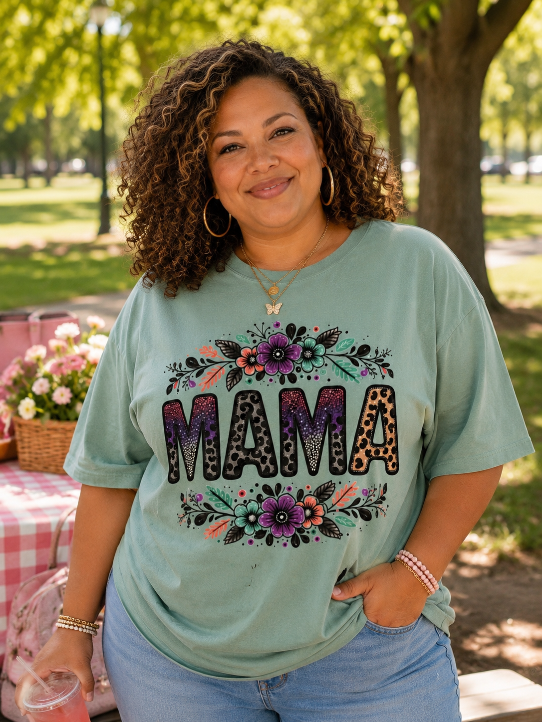 Wildflower Leopard Mama Tee